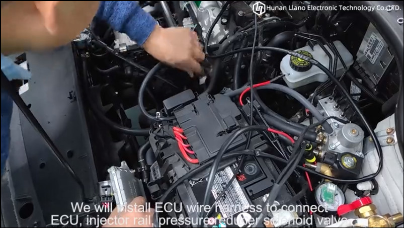 Latest company Cases about 3-5 instale o chicote de fios do fio do ECU para conectar ECU, trilho do injetor, válvula de solenoide do redutor de pressão