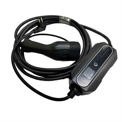Carregador portátil de prata do chapeamento EV 1 C.A. 16A da fase ajustável com a tomada de carregamento de Schuko