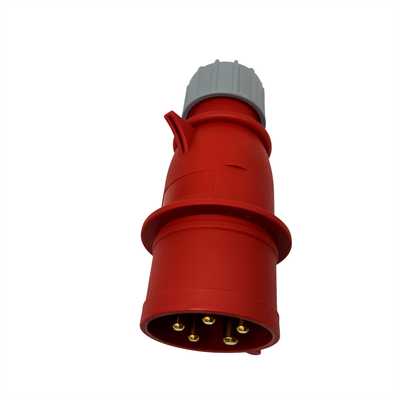 Pin impermeável 7KW de LLANO 380V-415V CEE Charging Plug 5 com conector vermelho