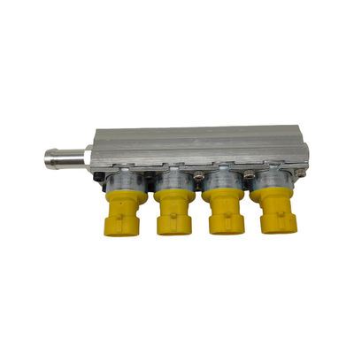 buy Kit de trilhos para injetores de GNC de injecção sequencial com resistência de 2 Ohm e material de alumínio para conversão de GPL online manufacture