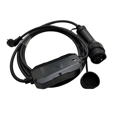 Carregador portátil de prata do chapeamento EV 1 C.A. 16A da fase ajustável com a tomada de carregamento de Schuko