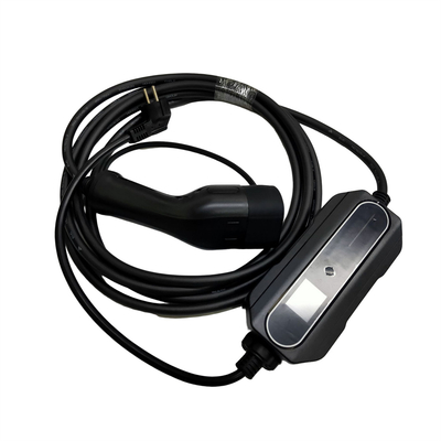 Carregador portátil de prata do chapeamento EV 1 C.A. 16A da fase ajustável com a tomada de carregamento de Schuko