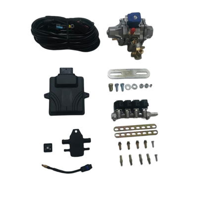 Mini kits de conversão de GNV com trilho injetor de 4 cilindros ECU de 48 pinos para carros de GNV GNV