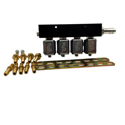 3 Ohm Injector Harness Rail para Veículos de GNC ou GPL de 4 cilindros pretos