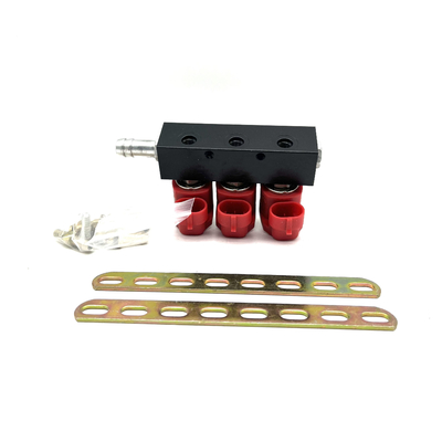 A instalação fácil do trilho vermelho do injetor do LPG CNG do combustível de gás para o motor de 3 cilindros