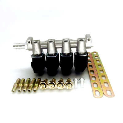 Trilho do injetor de LN-LIG1 LPG CNG para o cilindro 4 injetores do trilho do GPL GNV de um preto de 2 ohms ou de 3 ohms