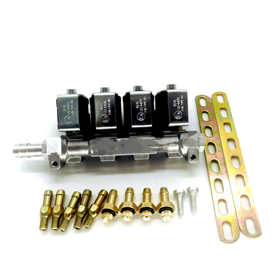 Trilho do injetor de LN-LIG1 LPG CNG para o cilindro 4 injetores do trilho do GPL GNV de um preto de 2 ohms ou de 3 ohms